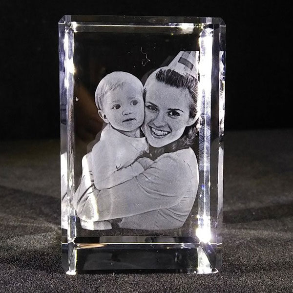 3D Crystal - Rectangle Tall